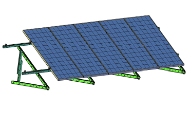 Кріплення сонячних панелів на плоский дах